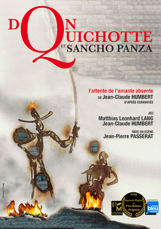 affiche Don Quichotte et Sancho Panza
